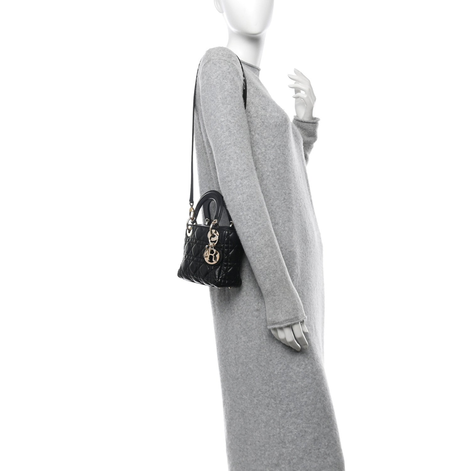 Lambskin Cannage Mini Lady Dior Black - Image 2