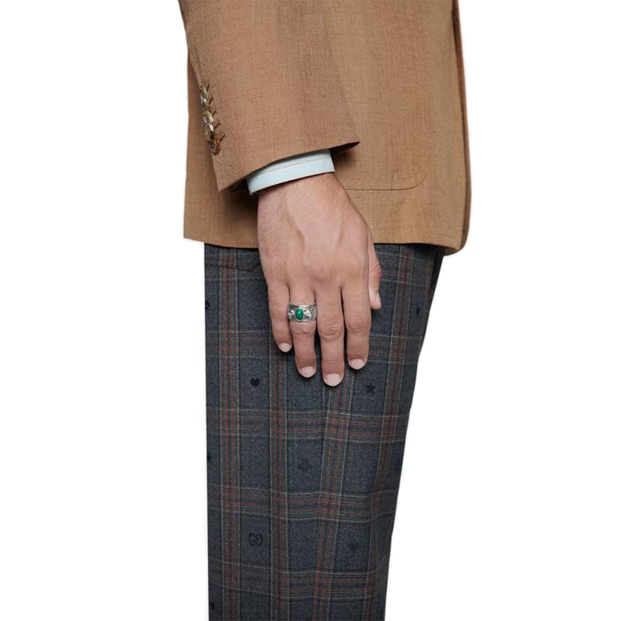 Small Feline Head Sterling Silver Ring - Image 5