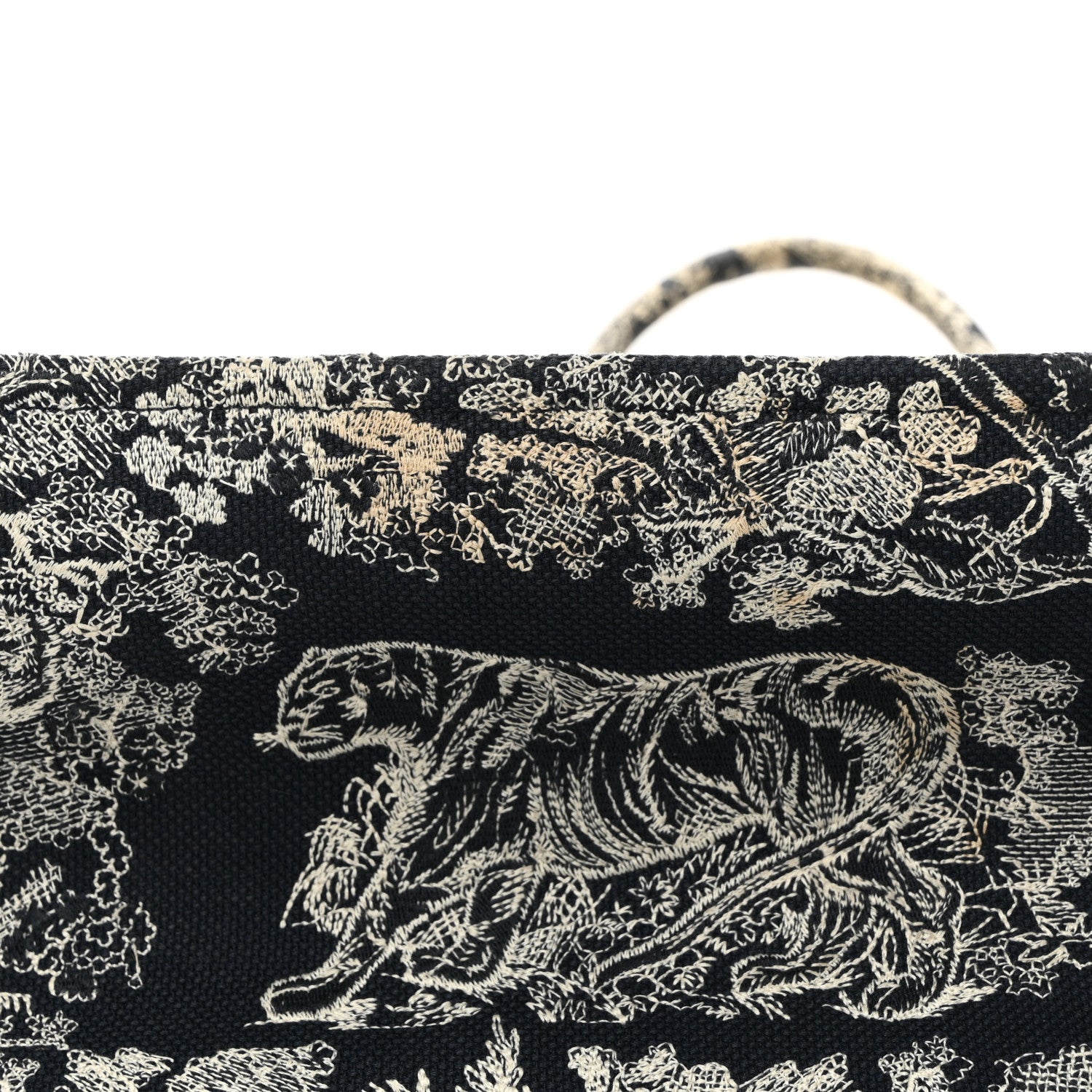 Canvas Embroidered Large Dioriviera Toile De Jouy Reverse Book Tote Blue - Image 8