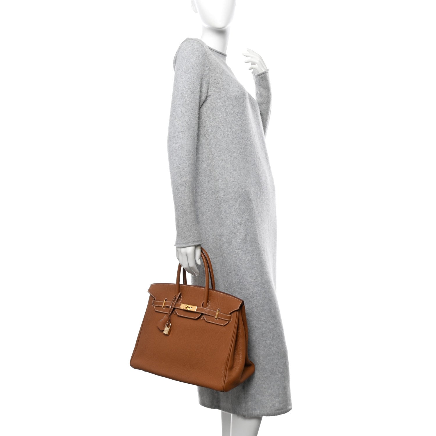 Birkin 25 Taurillon Clemence Gold Hardware - Image 5