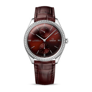 Omega De Ville Trésor Power Reserve Watch, 40mm Red Dial, 435.18.40.22.11.001