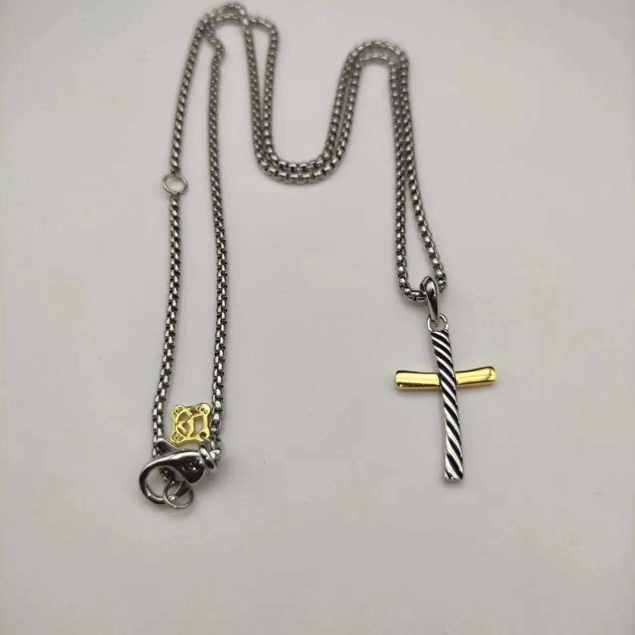 David Yurman Cable Classics Cross Amulet with 18K Yellow Gold - Image 4