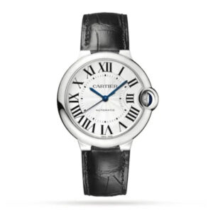 Cartier Ballon Bleu de Cartier Men Automatic Silver Alligator Watch WSBB0028