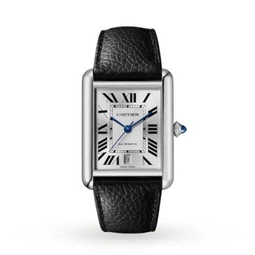 Cartier Tank Must Men Automatic Silver Calf Watch WSTA0040