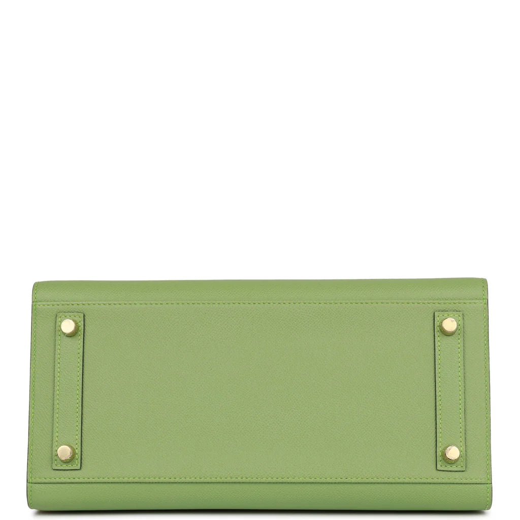 Birkin 35 Vert Criquet Epsom with Palladium Hardware - Image 6