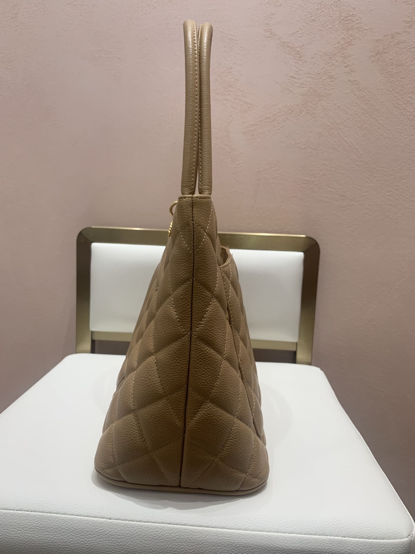 CHANEL Medallion Tote Bag Brown - Image 13