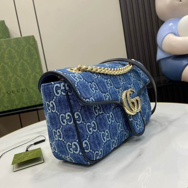 Gucci marmont 26 cm blue denim - Image 18