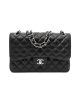 Chanel Large Classic Handbag Grained Calfskin & Silver Metal A58600 - Image 16