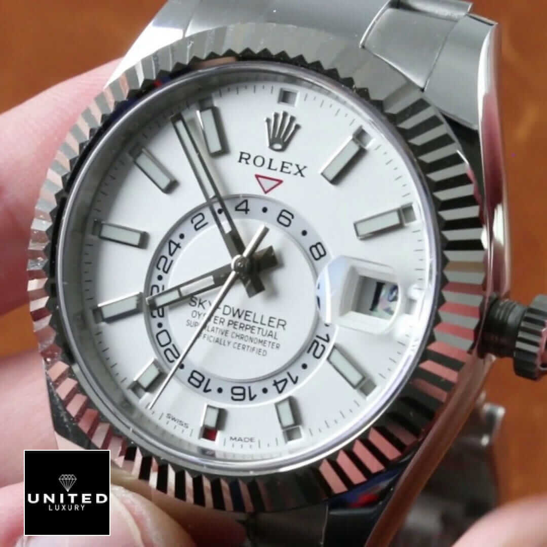 Rolex Sky-Dweller 326934 "White Dial" 1:1 Master Replica Yeni Proje kopyasi 2 1 Rolex Sky-Dweller White Dial