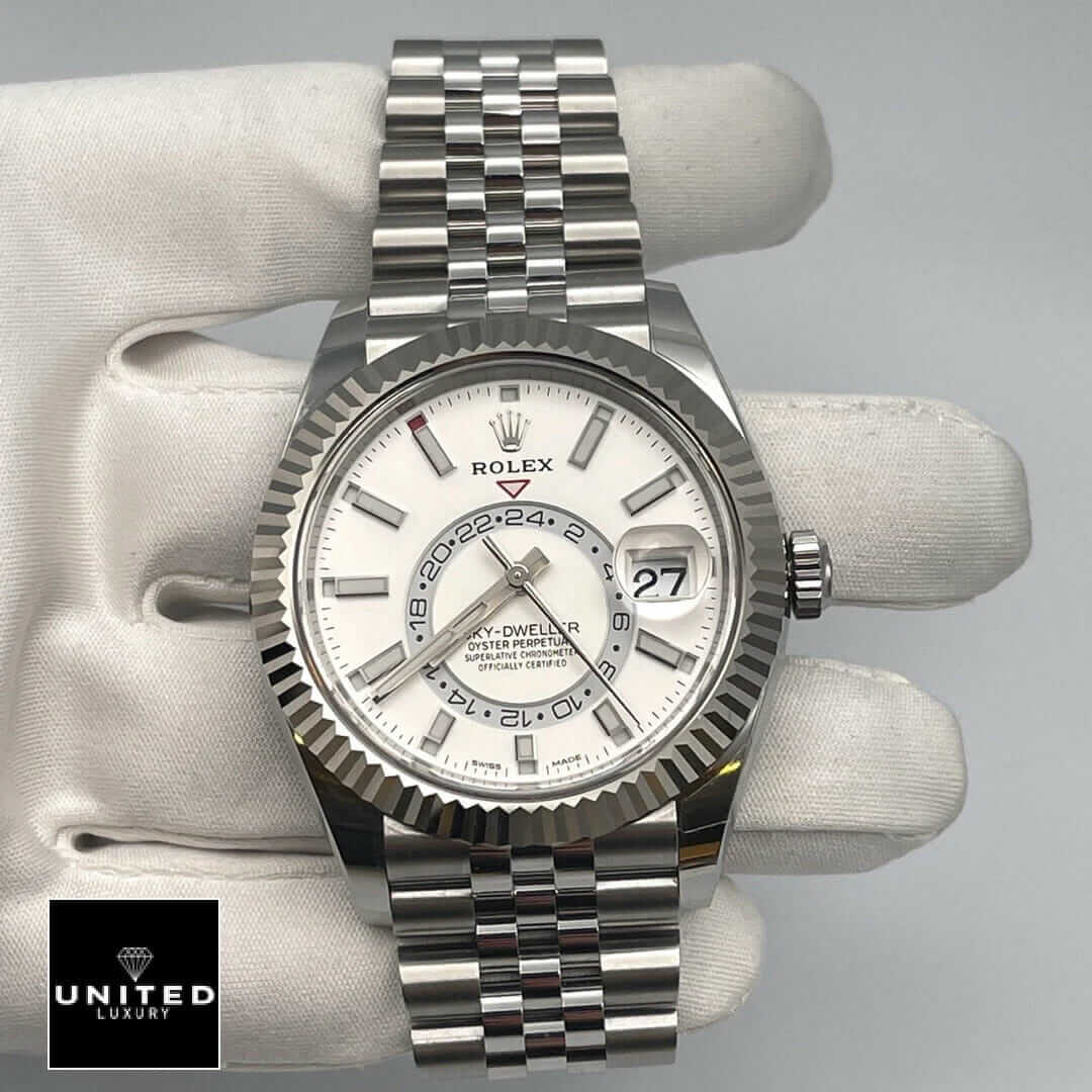 Rolex Sky-Dweller 326934 "White Dial" 1:1 Master Replica Yeni Proje kopyasi 5 1 Rolex Sky-Dweller White Dial