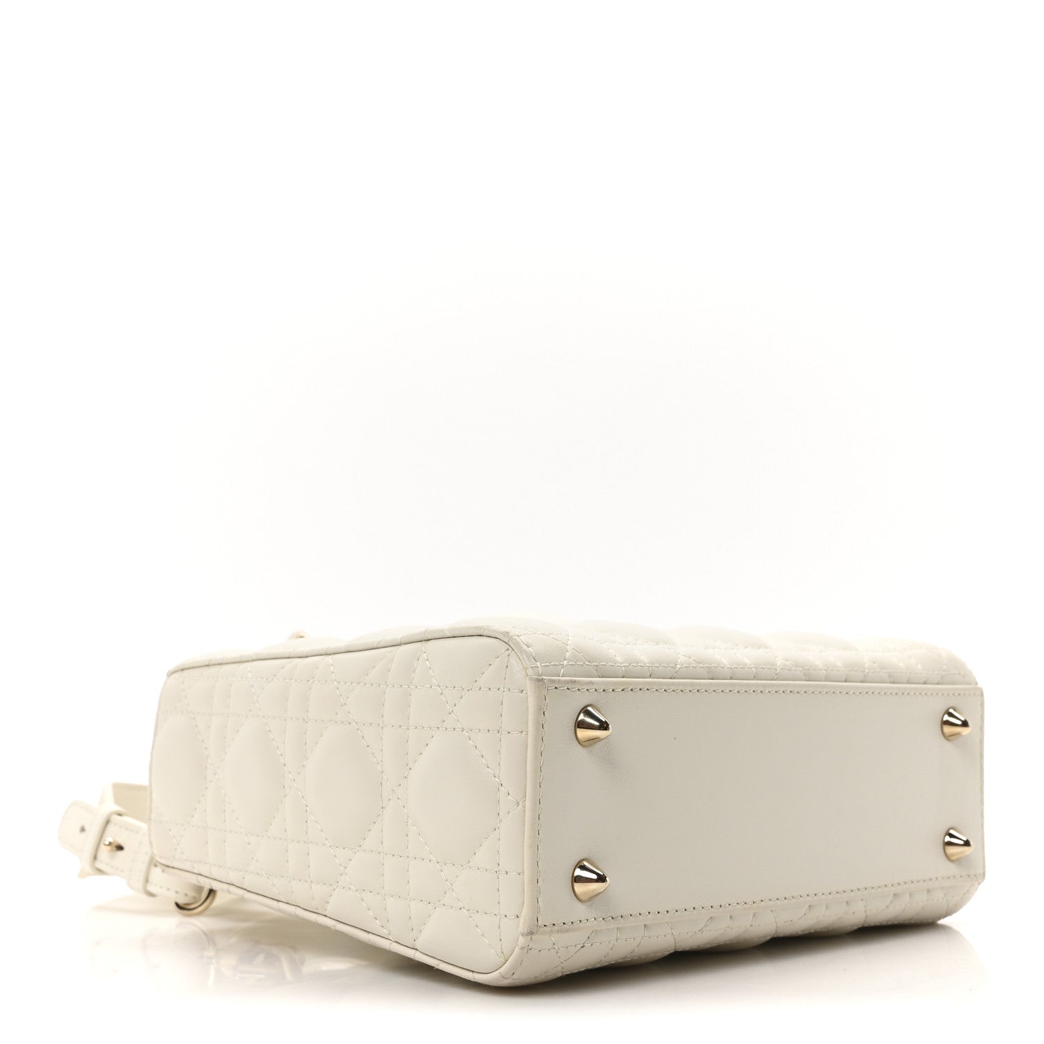 Lambskin Cannage Small My ABCDior Lady Dior White - Image 4