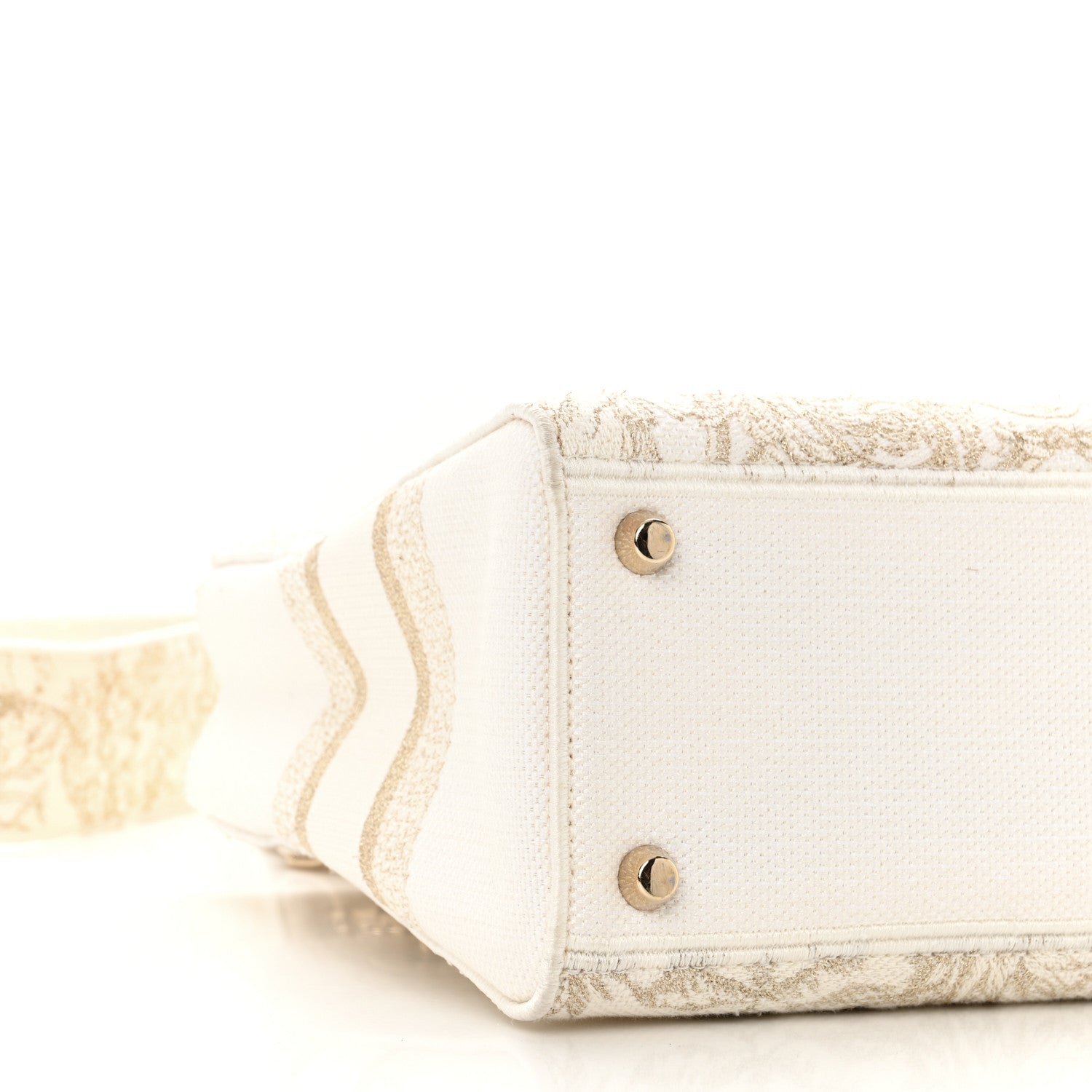 Canvas Around The World Stella Embroidered Medium Lady D-Lite White Gold - Image 7
