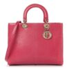 Snakeskin Large Lady Dior Pink