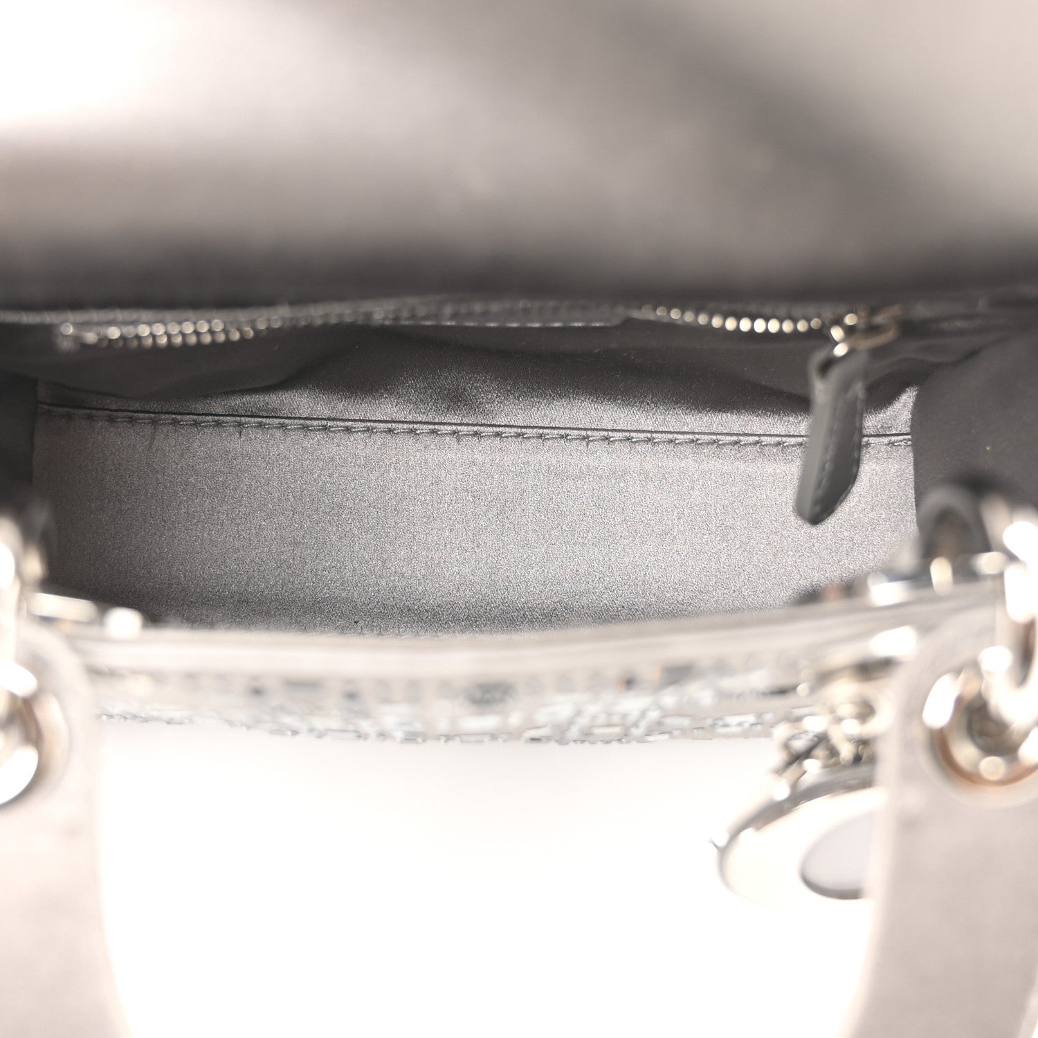 Satin Crystal Cannage Mini Lady Dior Gray - Image 4