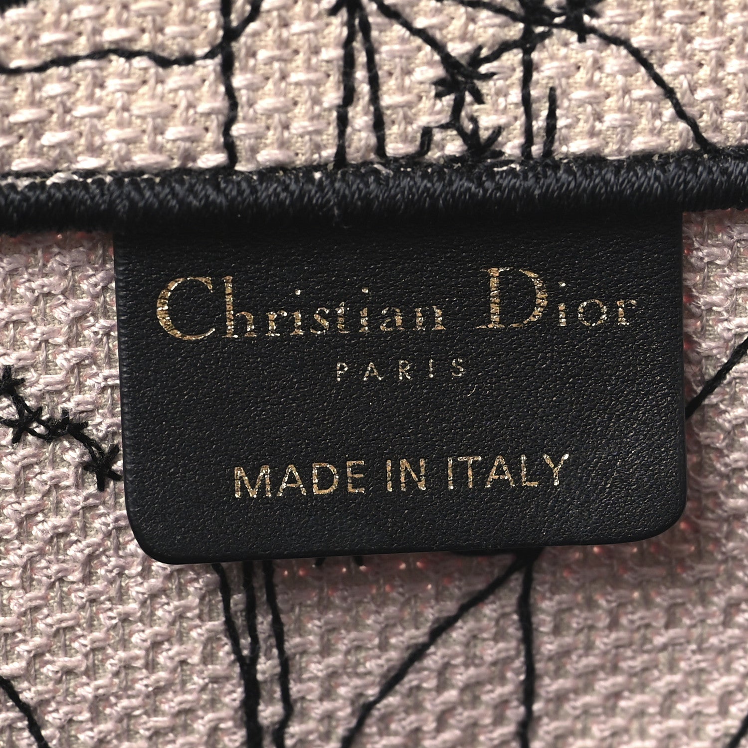 Canvas Embroidered Medium Zodiac Book Tote Latte Multicolor - Image 6