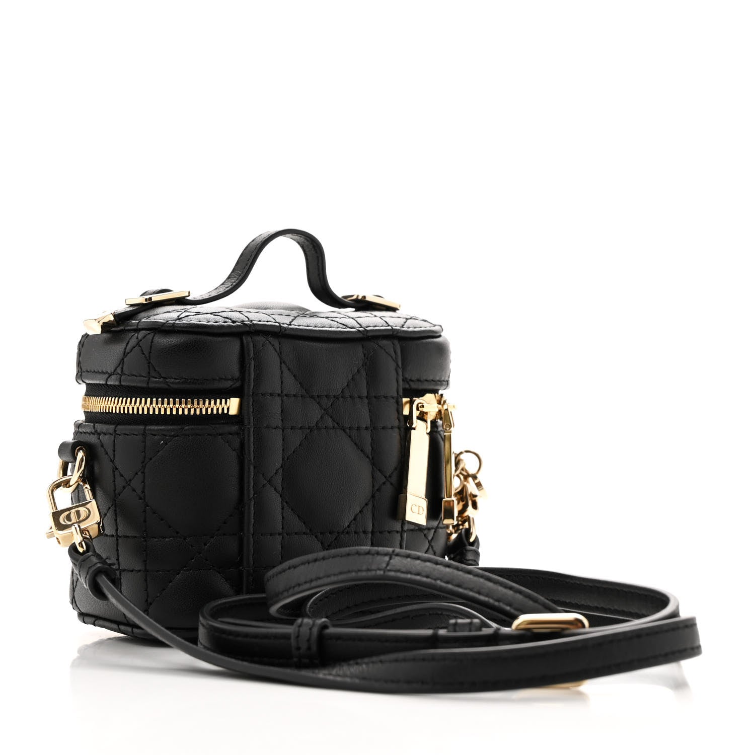 Lambskin Cannage Micro Lady Dior Vanity Case Black - Image 3