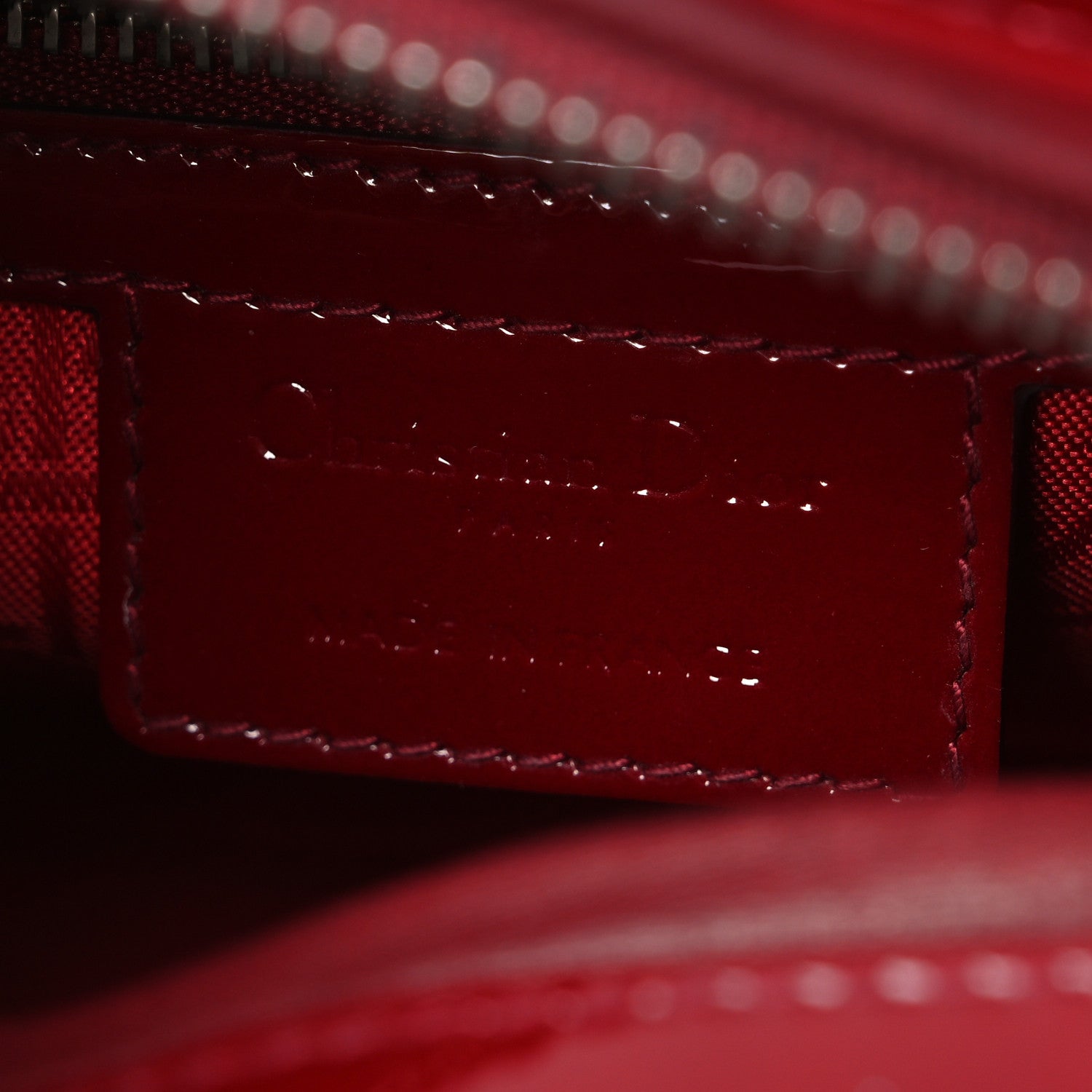 Patent Cannage Medium Lady Dior Red - Image 6