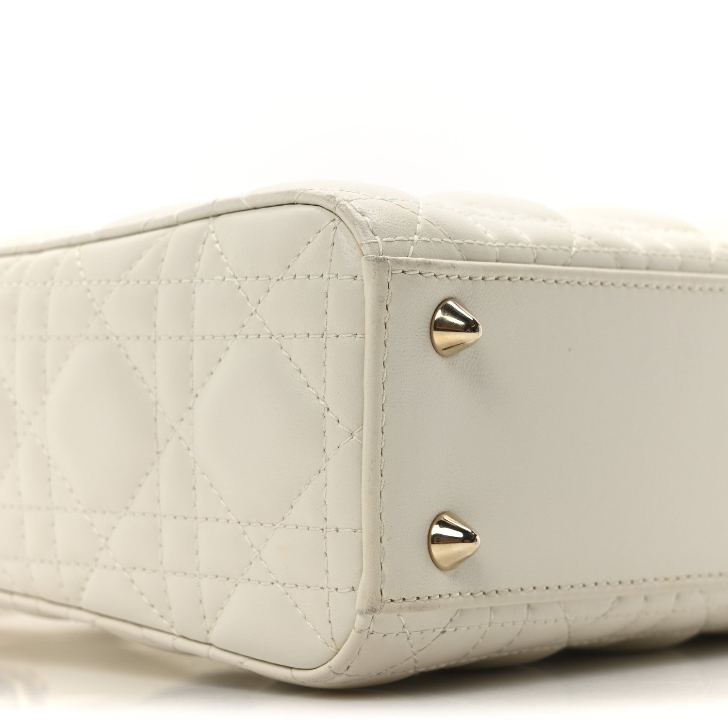 Lambskin Cannage Small My ABCDior Lady Dior White - Image 9