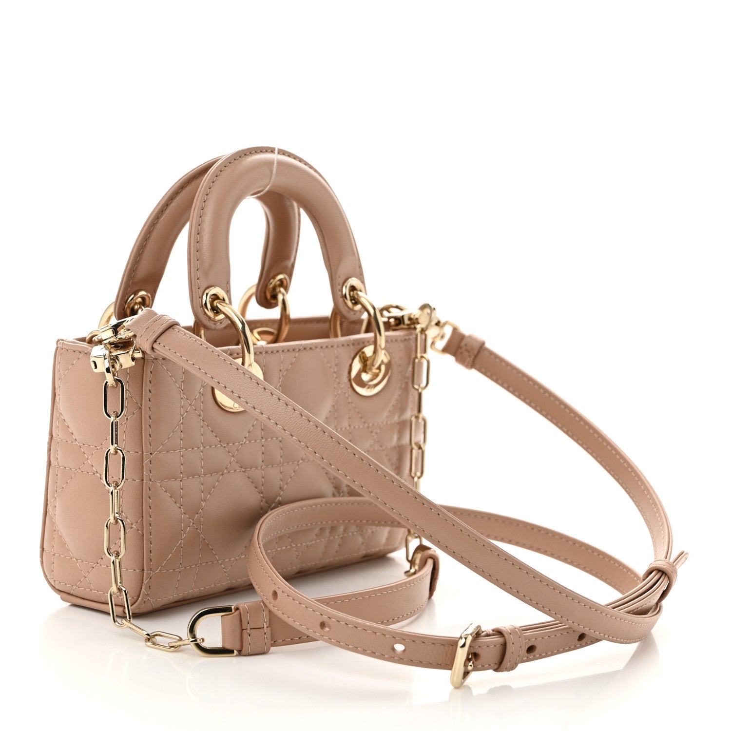 Lambskin Cannage Micro Lady D-Joy Rose Des Vents - Image 3