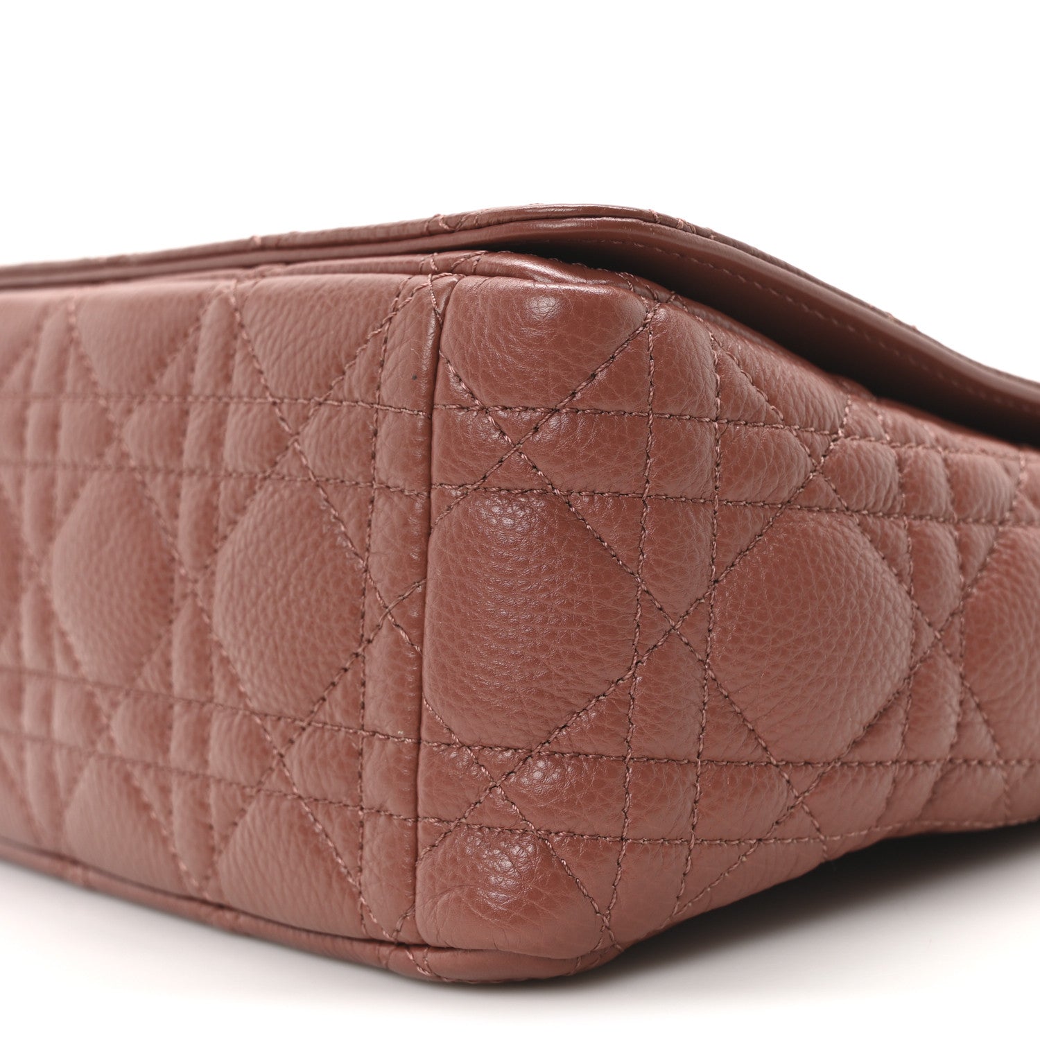 Calfskin Cannage Medium Caro Bag Rust - Image 10