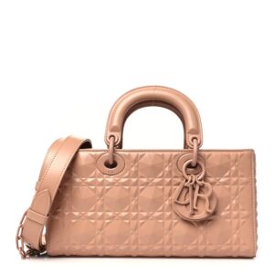Calfskin Cannage Diamond Medium Lady D-Joy Rose Des Vents