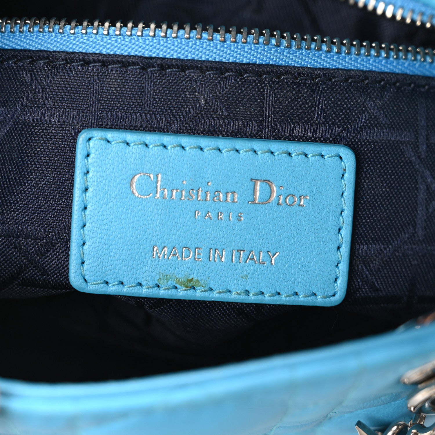 Lambskin Cannage Mini Lady Dior Blue - Image 6