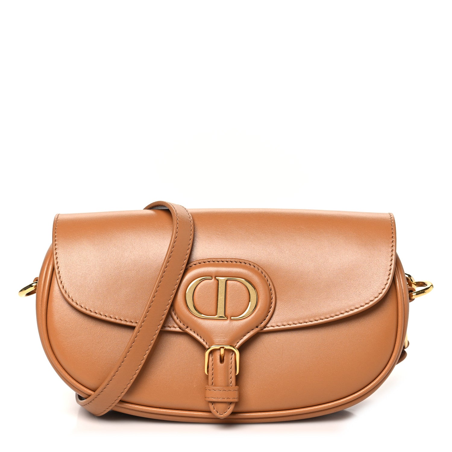 Box Calfskin East West Bobby Bag Cognac