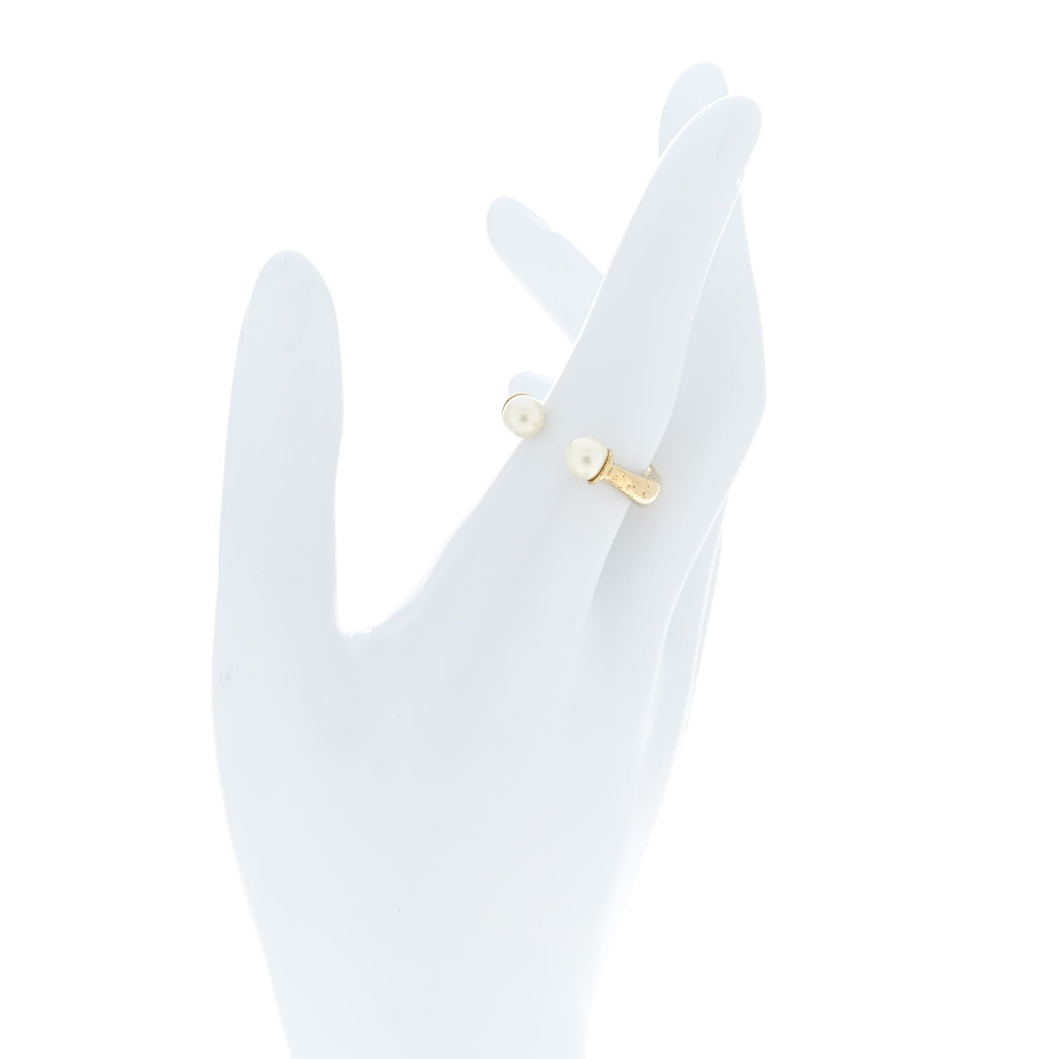 Metal Pearl Ring Gold 53 6.5 - Image 2