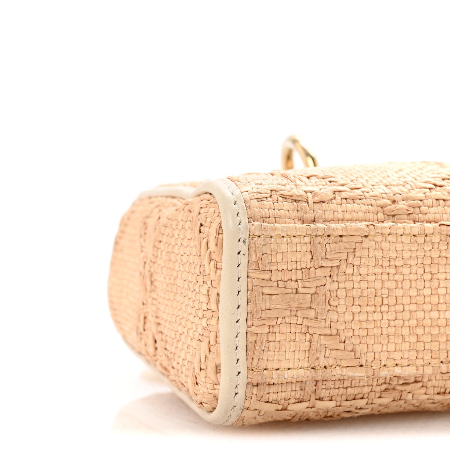 Raffia Macro Cannage Small Lady D-Joy Latte - Image 7