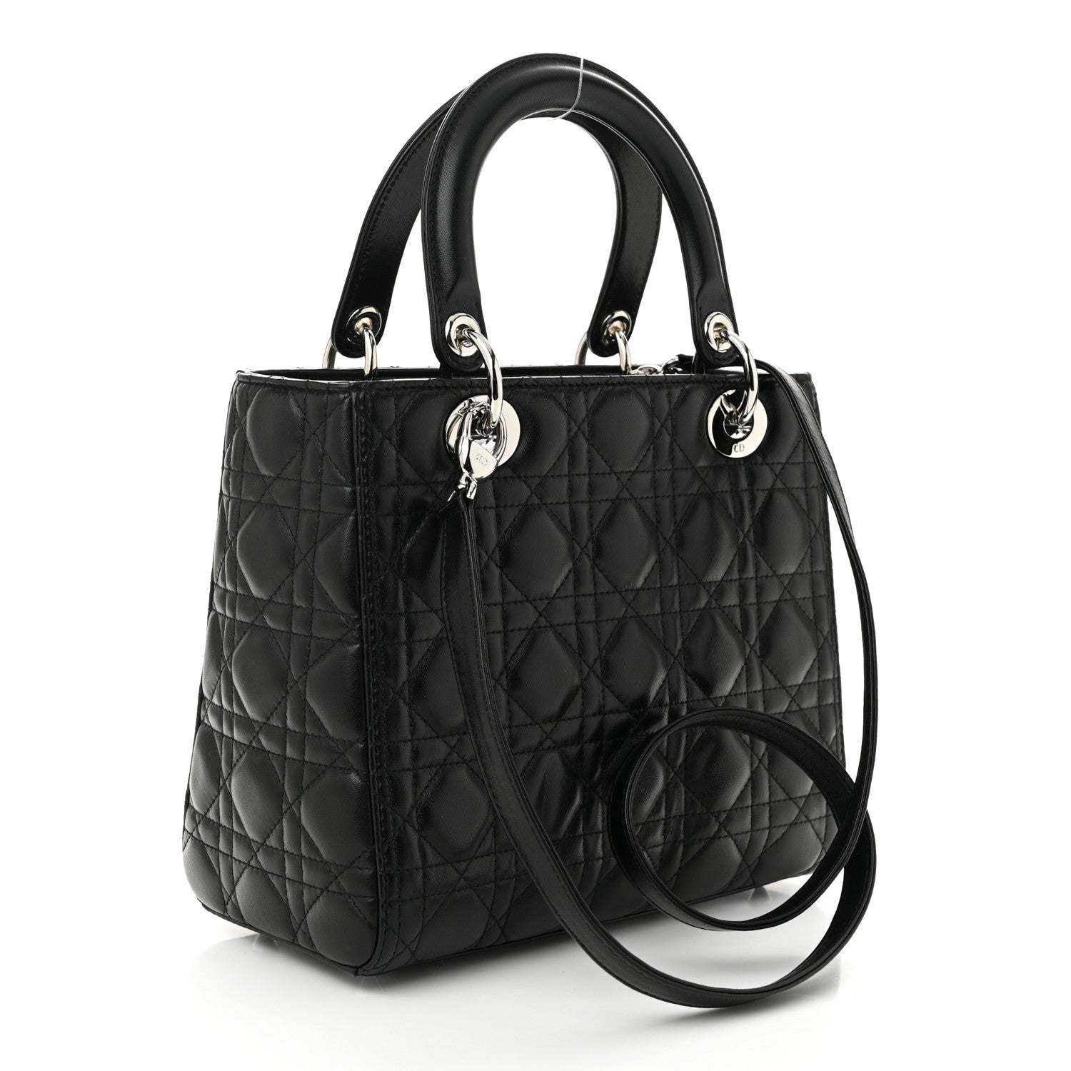 Lambskin Cannage Medium Lady Dior Black - Image 3