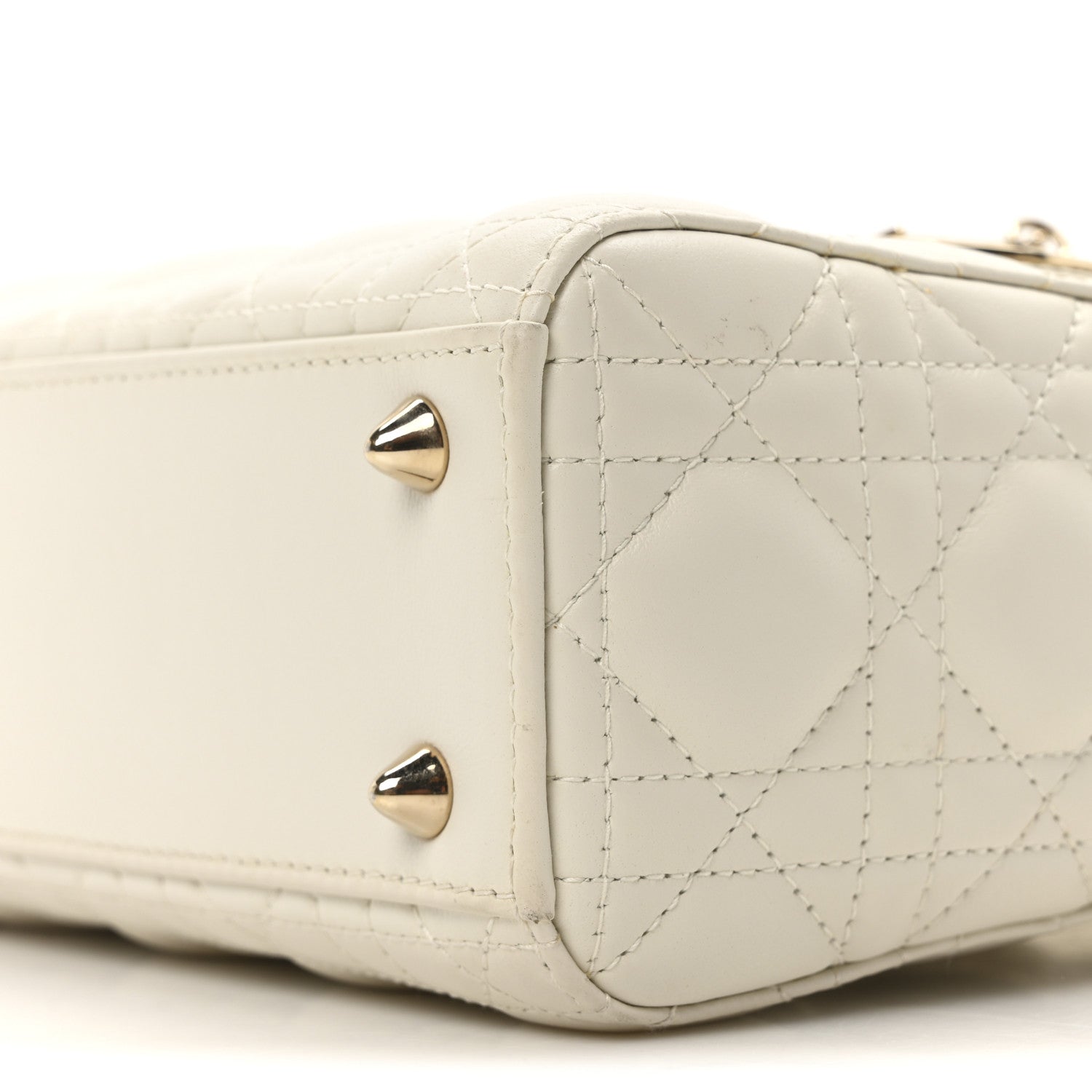 Lambskin Cannage Small My ABCDior Lady Dior White - Image 10
