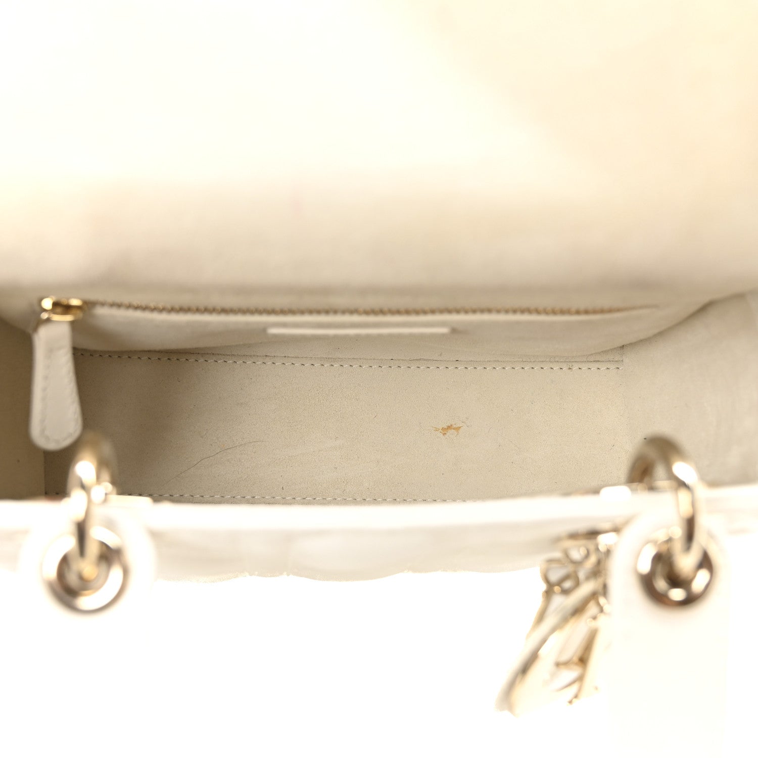 Lambskin Cannage Small My ABCDior Lady Dior White - Image 5
