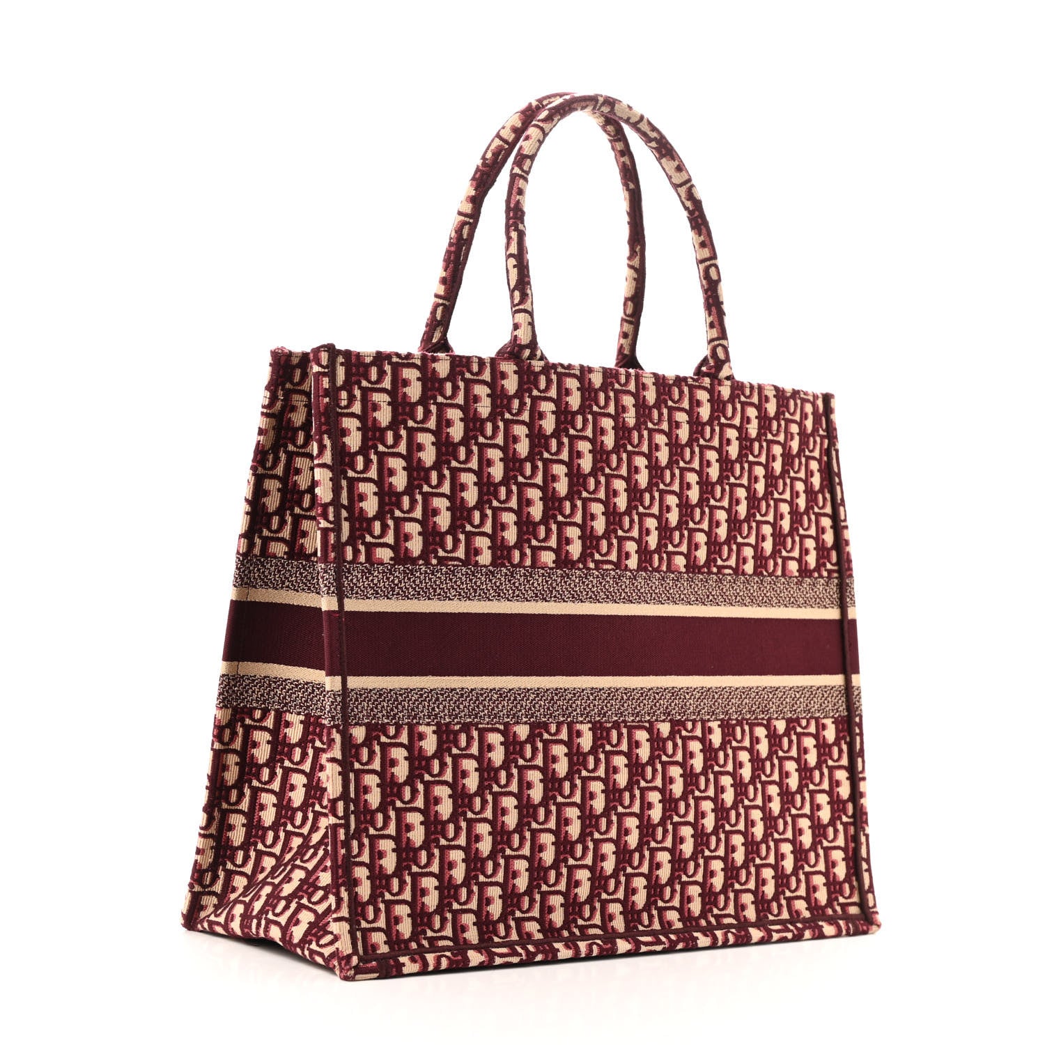 Oblique Large Book Tote Burgundy Multicolor - Image 3