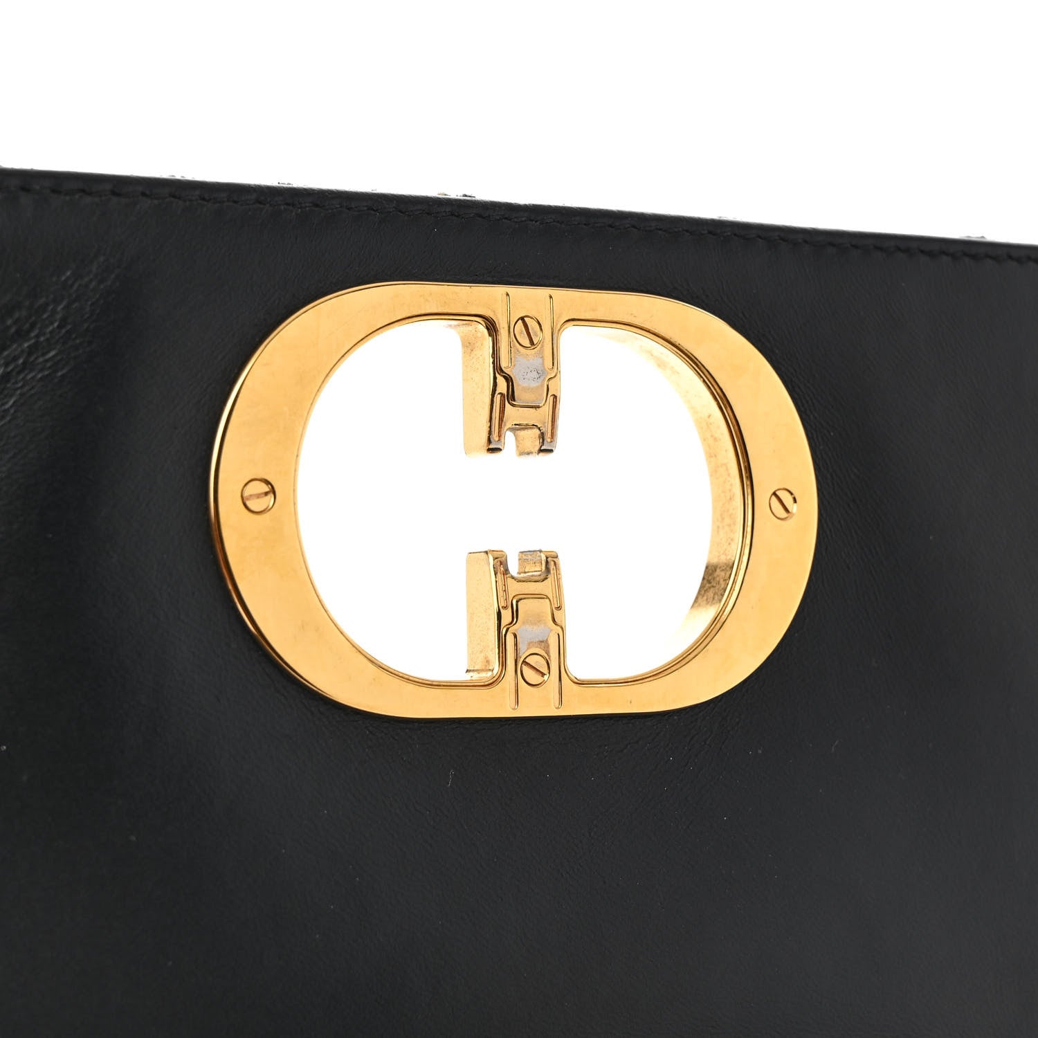 Technical Canvas Macro Houndstooth Medium Caro Bag Black White - Image 9