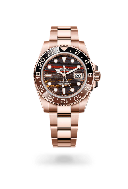 Rolex GMT-Master II "Root Beer" Tiger Iron Dial Rose Gold Oyster 126715CHNR - 2025 New Release