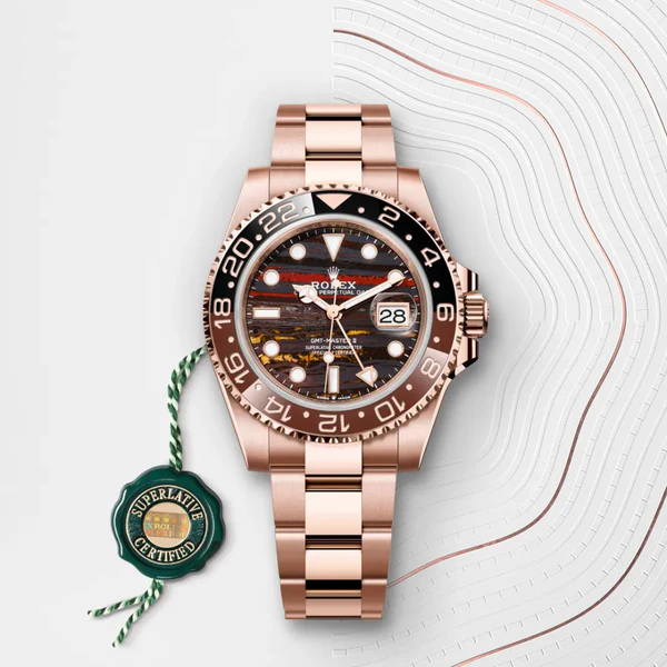 Rolex GMT-Master II "Root Beer" Tiger Iron Dial Rose Gold Oyster 126715CHNR - 2025 New Release - Image 3
