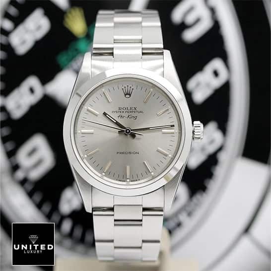 Rolex Air-King 5500 Exact Replica 1:1 rolex air king 5500 replica Rolex Air King 5500 White Dial Oyster Bracelet Replica