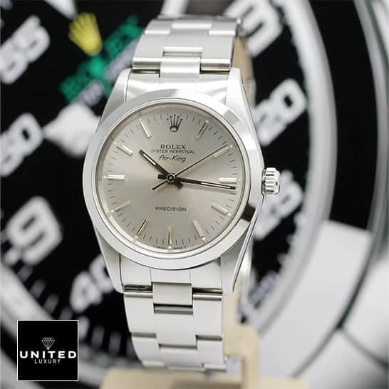 Rolex Air-King 5500 Exact Replica 1:1 rolex air king 5500 replica4 Rolex Air King 5500 Replica stick hours indices