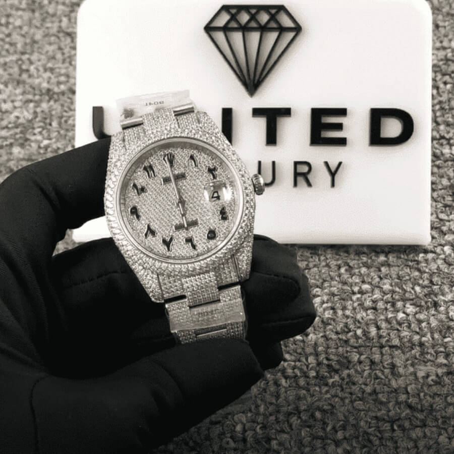 Rolex Datejust 126300 “Iced Out Arabic Dial” Super Clone Quality - Image 3