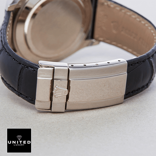 Rolex Daytona 116519 "White Roman Dial" First-Class Clone rolex daytona116519 replica clasp Rolex Daytona 116519 Leather Bracelet Stainless Steel Fold Clasp on the Rolex Logo Replica