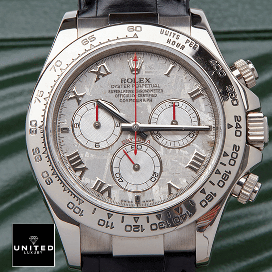 Rolex Daytona 116519 "White Roman Dial" First-Class Clone rolex daytona116519 replica front Rolex Daytona 116519 Stainless Steel Case Romen Numerial Dial Replica