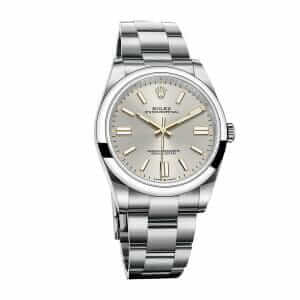 rolex-oyster-perpetual-grey-dial-126000-left-replica