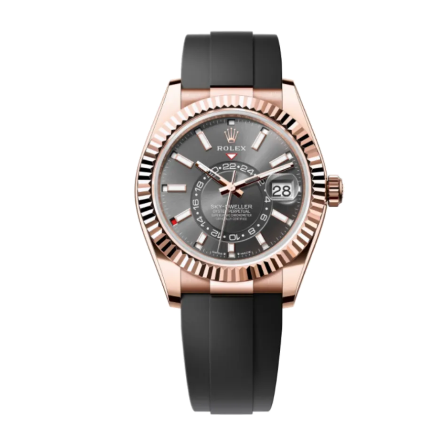 Rolex Sky-Dweller 326935 “Everose Rhodium Oysterflex” First-Class Clone - Image 4