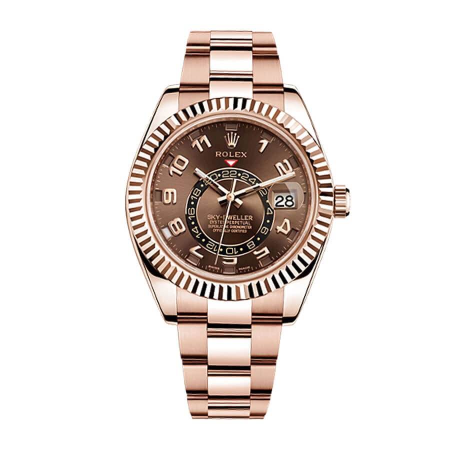 Rolex Sky-Dweller 326935 “Rose Gold Chocolate Dial” Authentic Super Replica - Image 3