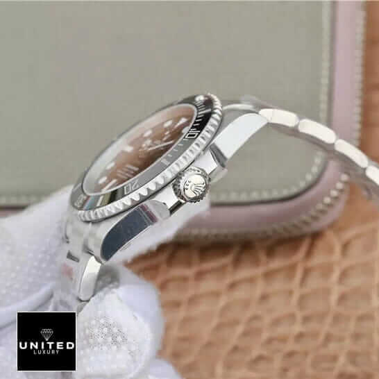 Rolex Submariner 124060 "No Date" Deluxe Clone 1:1 rolex submariner no date replica right Rolex Submariner No Date Replica on the hand