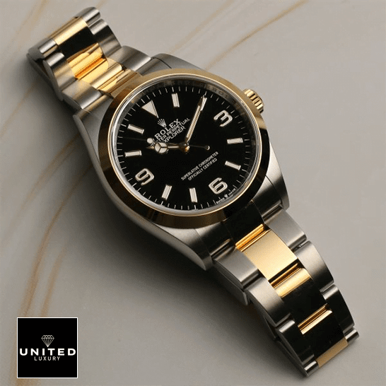 Rolex Explorer 124273 "Black Dial" Ultra Realistic Replica Rolex 2021 Explorer 124273 Two Tone Oyster Bracelet Black Dial Replica