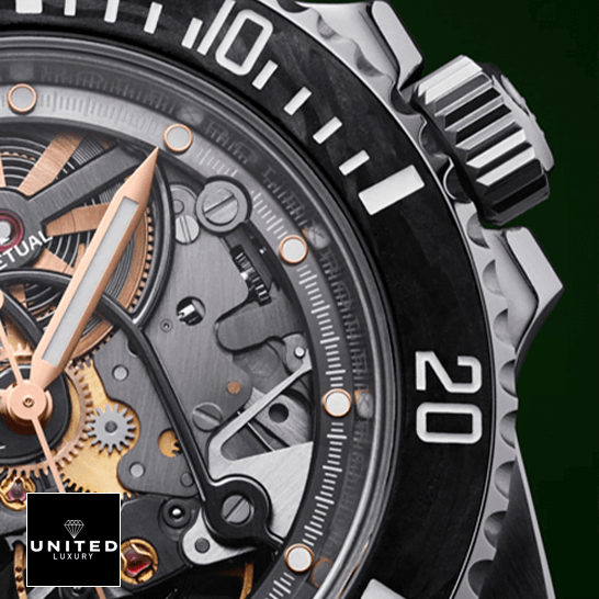 Rolex Submariner 114200 "Skeleton" Perfect Clone Quality Rolex Oyster Skeleton Dial Steel 114200 Replica close view