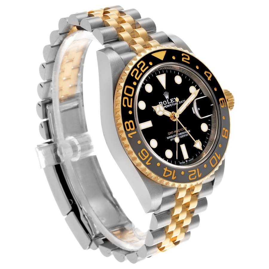 Rolex GMT Master II Yellow Gold Zombie Black Grey Bezel Steel Mens Watch 126713 - Image 2