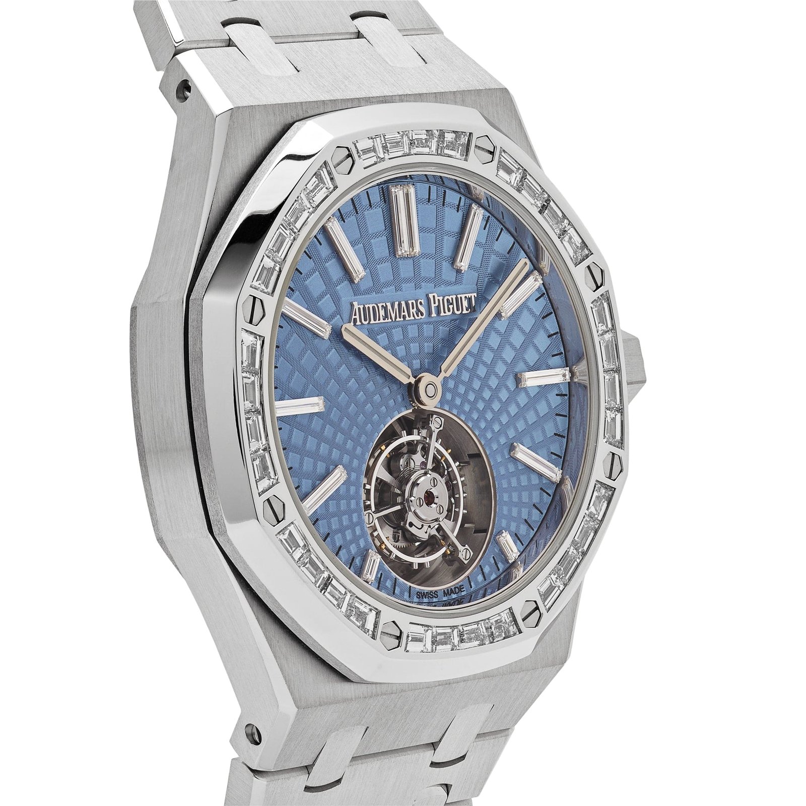 Audemars Piguet Royal Oak 26535PT.ZZ.1220PT.01 Selfwinding Flying Tourbillon Platinum Light Blue Dial - Image 4