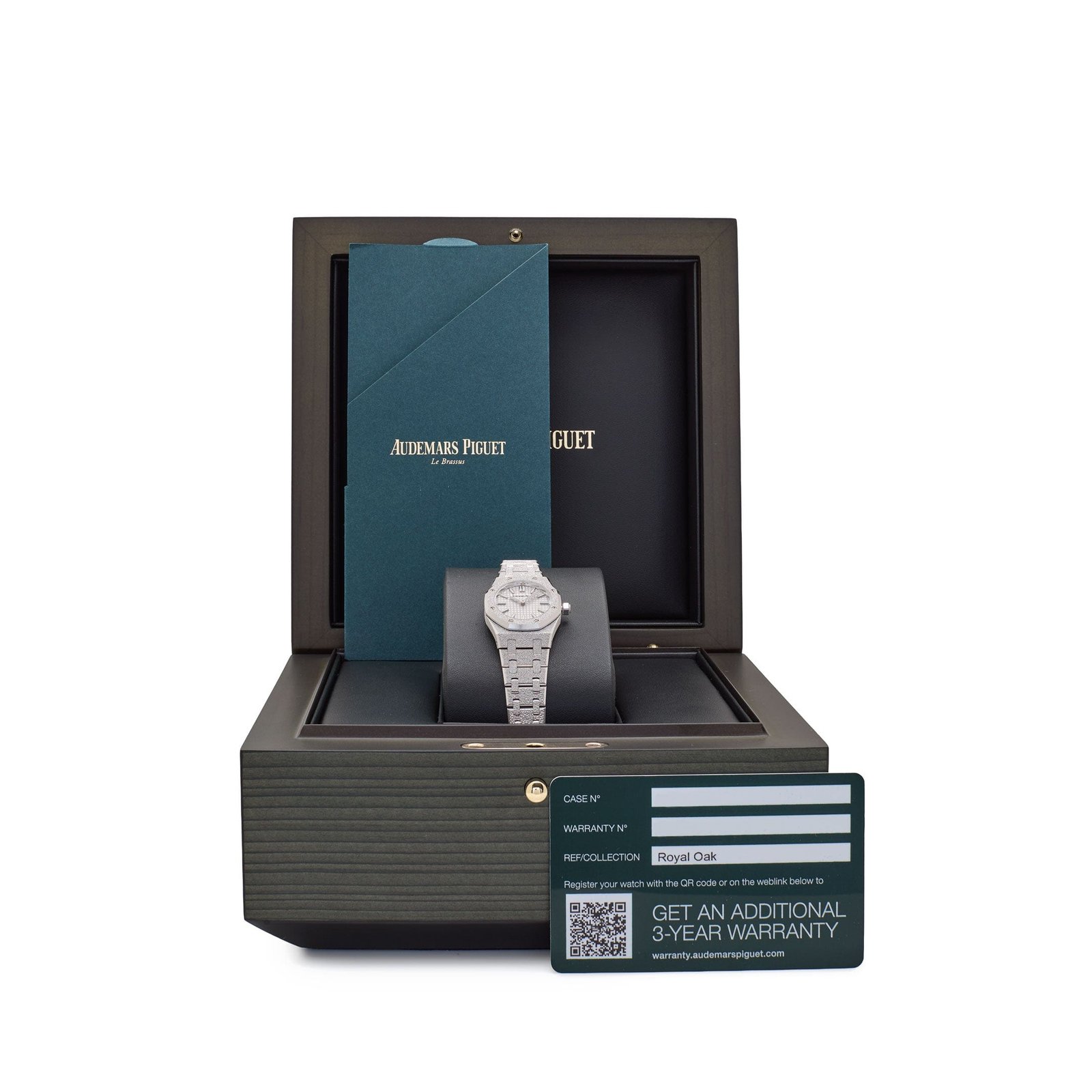 Audemars Piguet Royal Oak 67630BC.GG.1312BC.01-B 'Mini' Frosted White Gold Quartz (2025) - Image 8